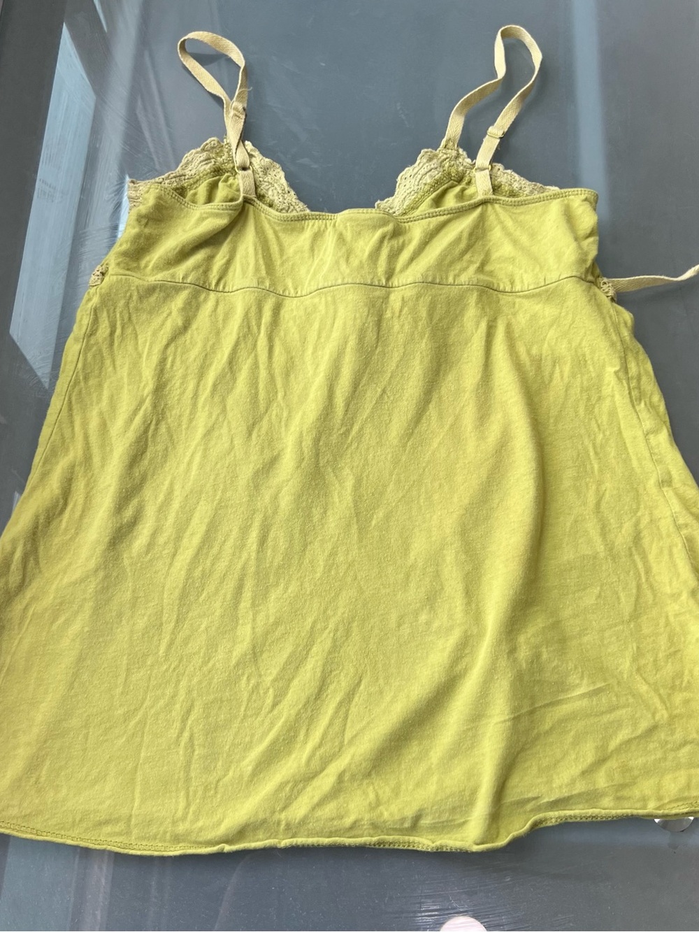 Mossimo Supply Co. Olive Lace-Trim Camisole with Front Tie - Picture 7 of 8